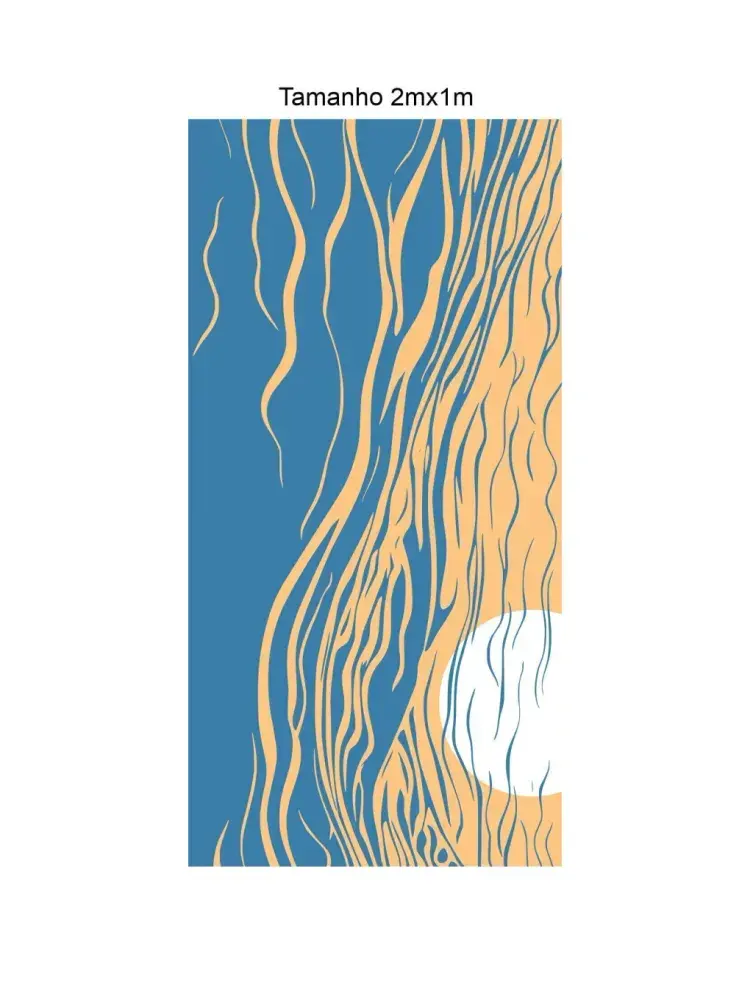 Papel Pintado Abstracto Azul y Amarillo