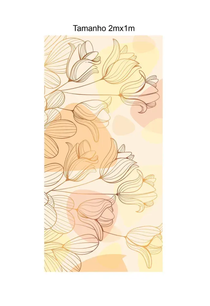 Papel Pintado Tulipanes Beige y Coral