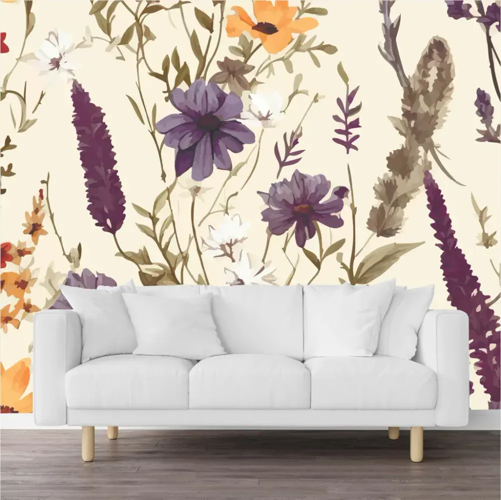 Papel Pintado Floral Campestre