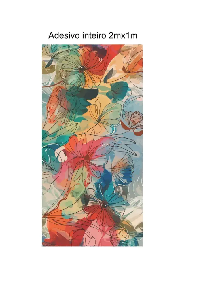 Papel Pintado Floral Colorido Vibrante