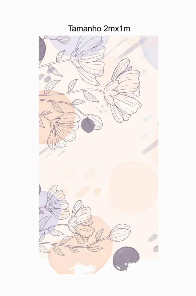 Papel Pintado Floral Lila y Melocotón