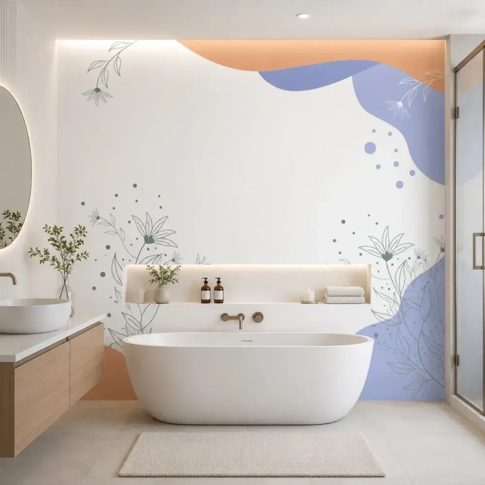 Papel Pintado Floral Tonos Suaves
