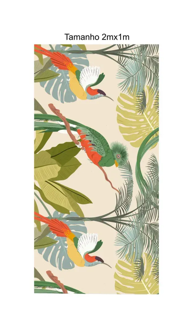 Papel Pintado Pájaros Tropicales