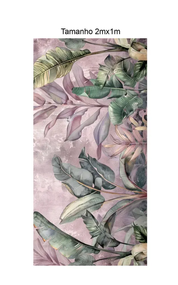 Papel Pintado Tropical Rosa Envejecido